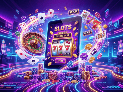 Luxury digital casino interface showing high-stakes gaming and rewards